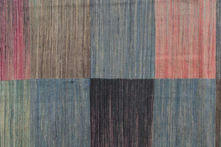 8' 1 x 9' 8 Hand Woven Kilim Modern Wool Rug