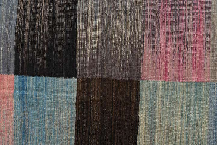 8' 1 x 9' 8 Hand Woven Kilim Modern Wool Rug