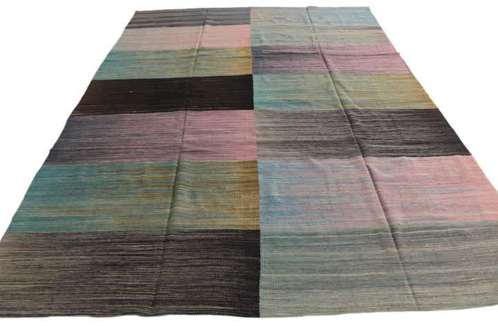 8' 9 x 11' 7 Hand Woven Kilim Modern Wool Rug