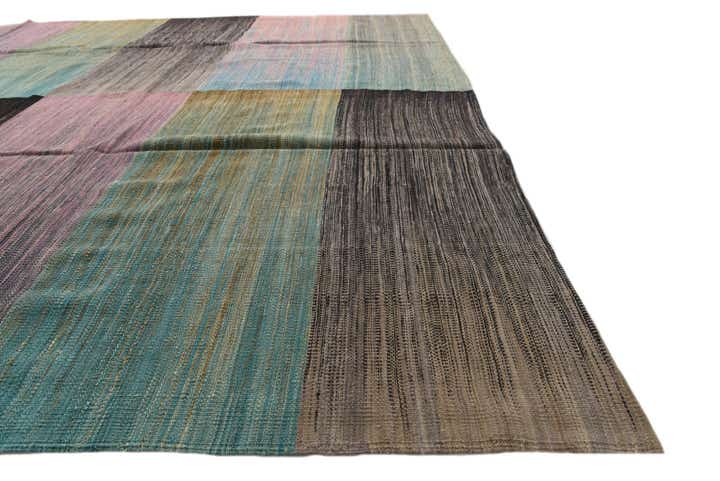 8' 9 x 11' 7 Hand Woven Kilim Modern Wool Rug
