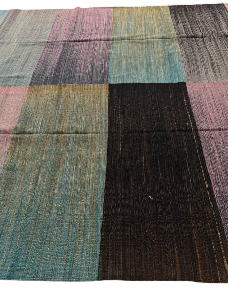 Detail image of 8' 9 x 11' 7  Hand Woven Kilim Modern Wool Rug