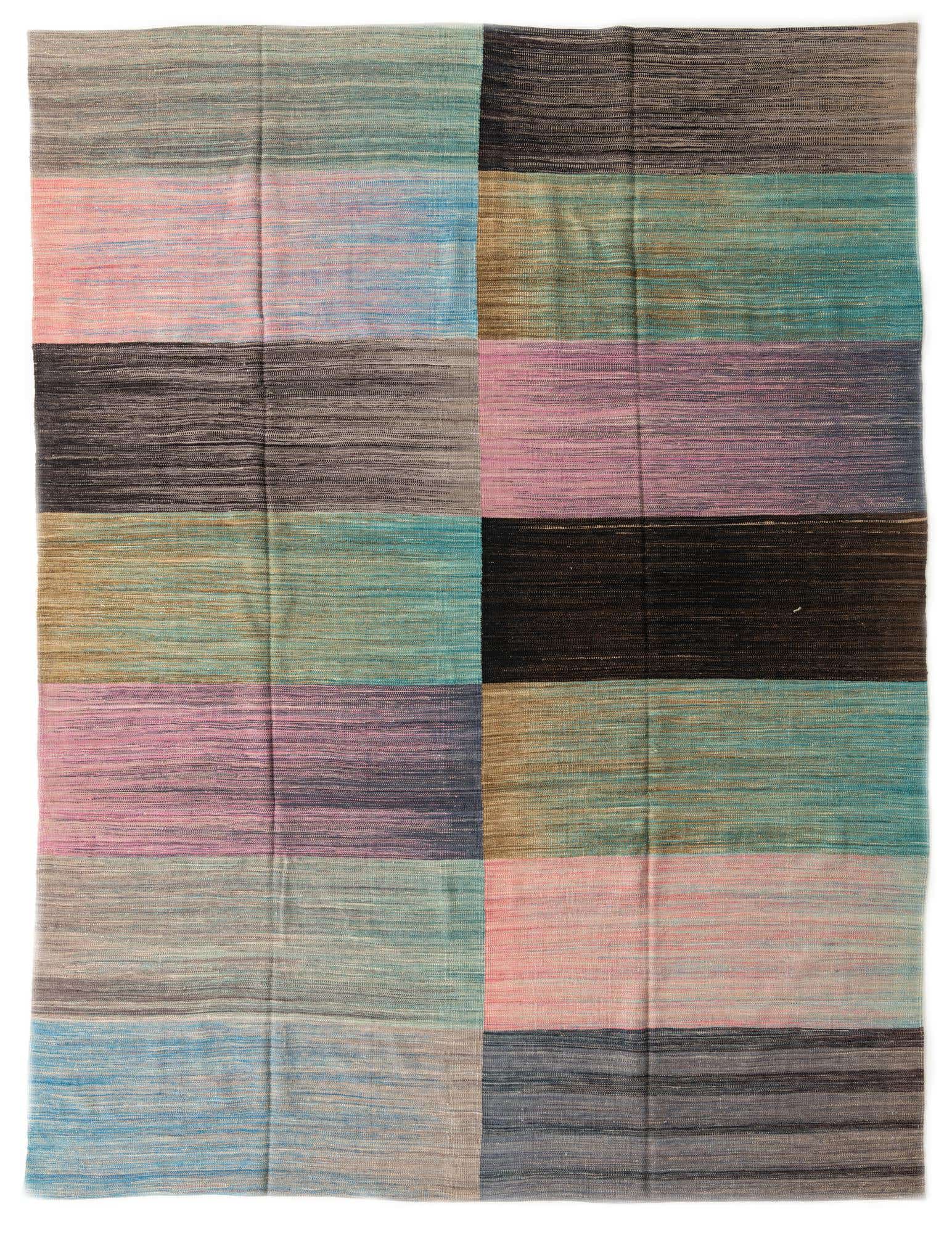8' 9 x 11' 7 Hand Woven Kilim Modern Wool Rug
