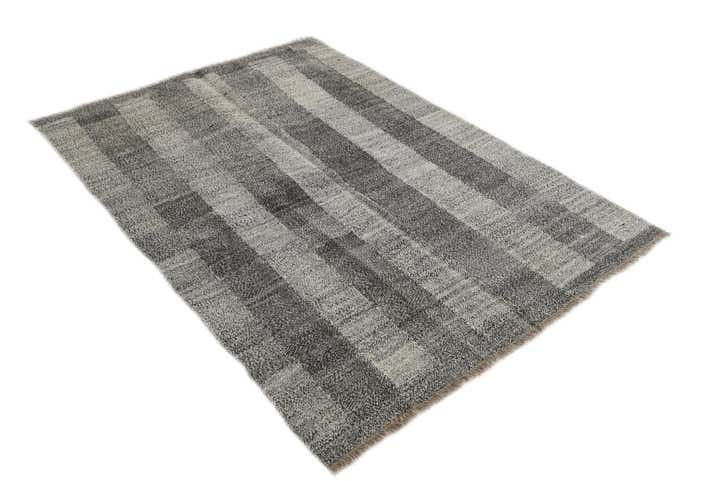 4' 9 x 6' 9 Hand Woven Kilim Modern Wool Rug
