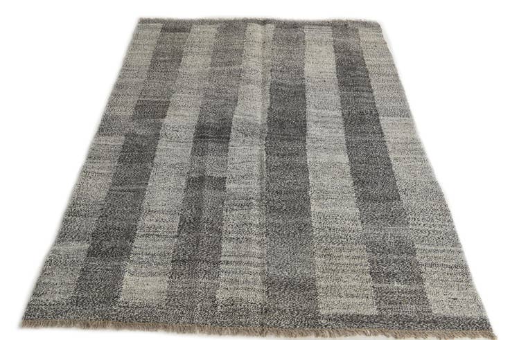 Detail image of 4' 9 x 6' 9 Hand Woven Kilim Modern Wool Rug