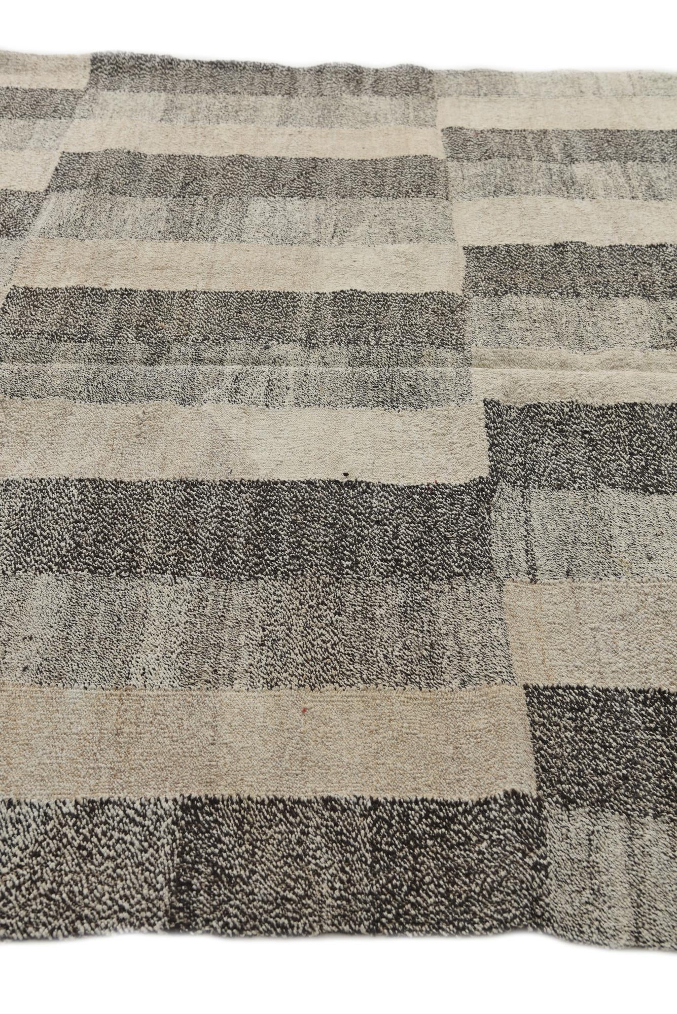 6' 10 x 9' 6 Hand Woven Kilim Modern Wool Rug