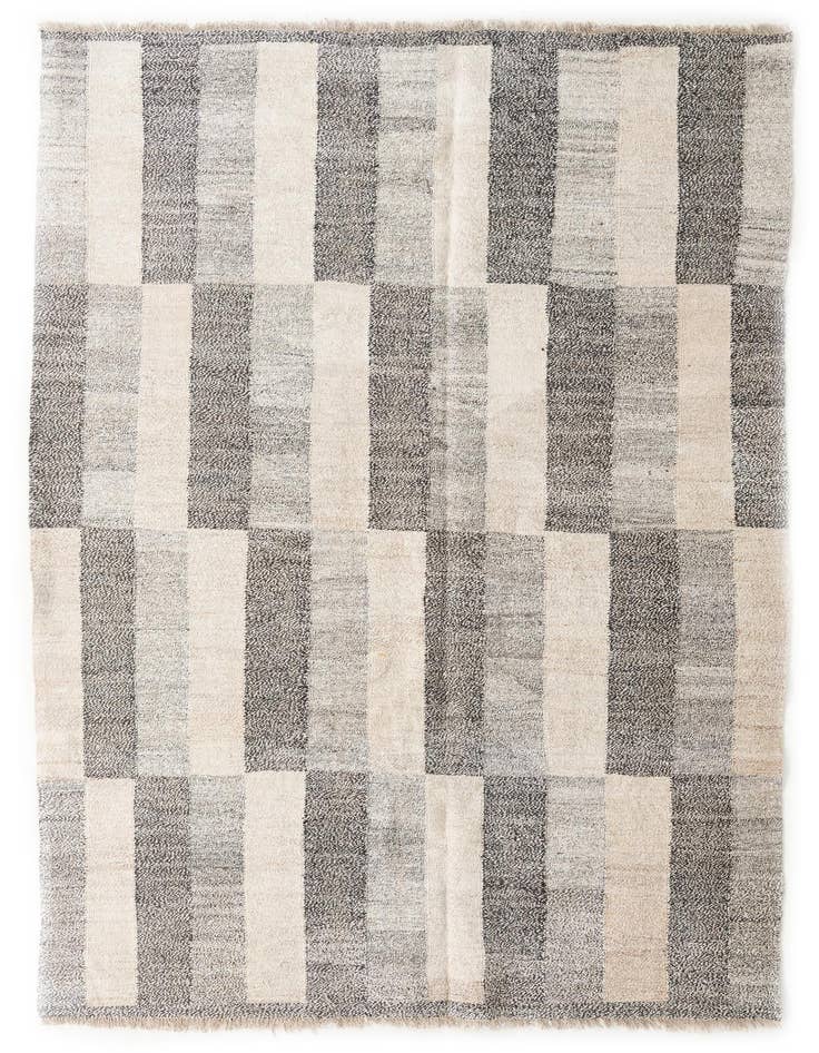 Detail image of 6' 10 x 9' 6 Hand Woven Kilim Modern Wool Rug