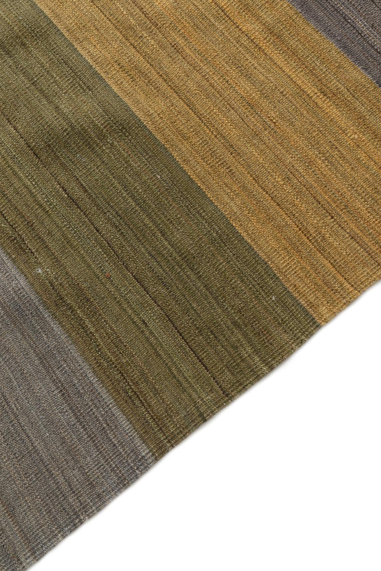 12' 9 x 16' Hand Woven Kilim Modern Wool Rug