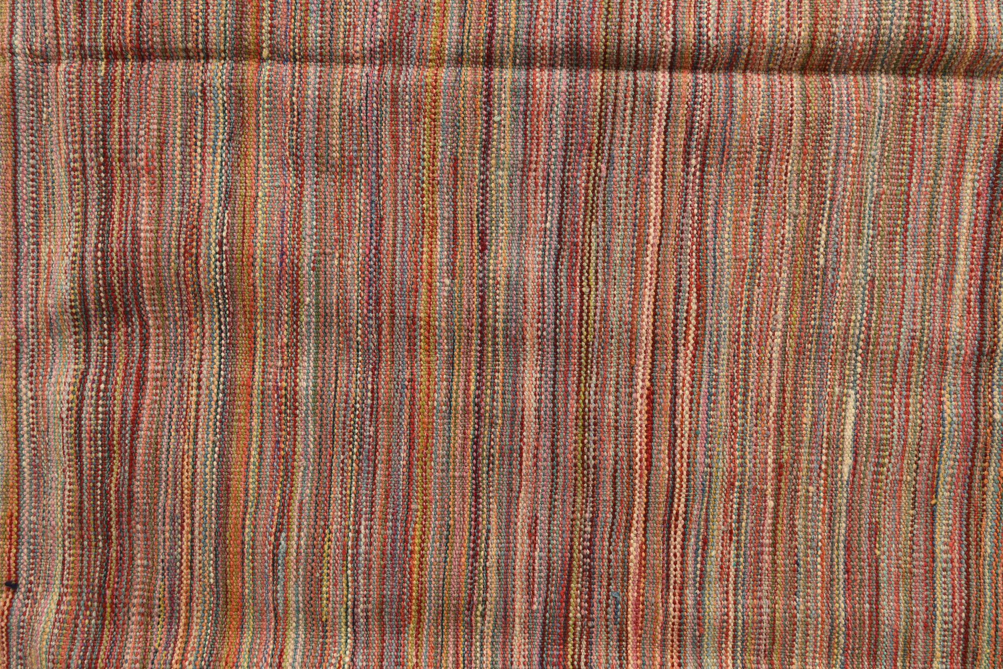 5' 8 x 8' 3 Hand Woven Kilim Modern Wool Rug
