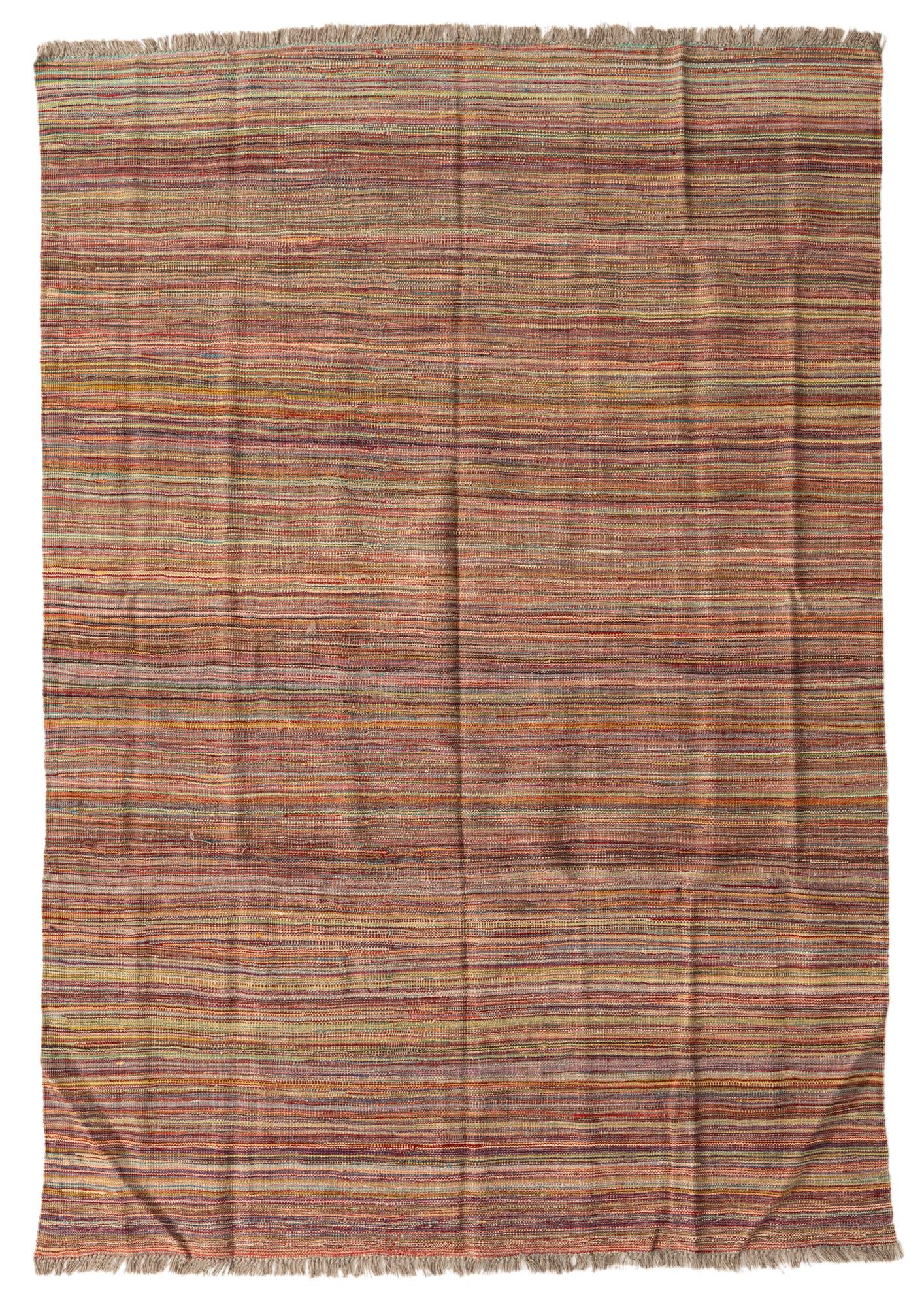 5' 8 x 8' 3 Hand Woven Kilim Modern Wool Rug