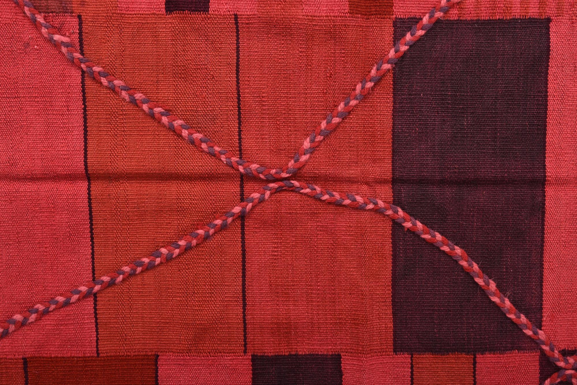 4' 8 x 6' 4 Hand Woven Kilim Modern Wool Rug