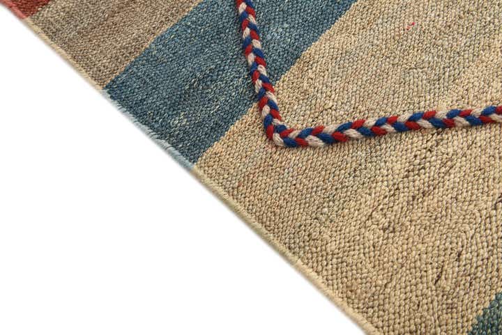 6' 5 x 8' 1 Hand Woven Kilim Modern Wool Rug
