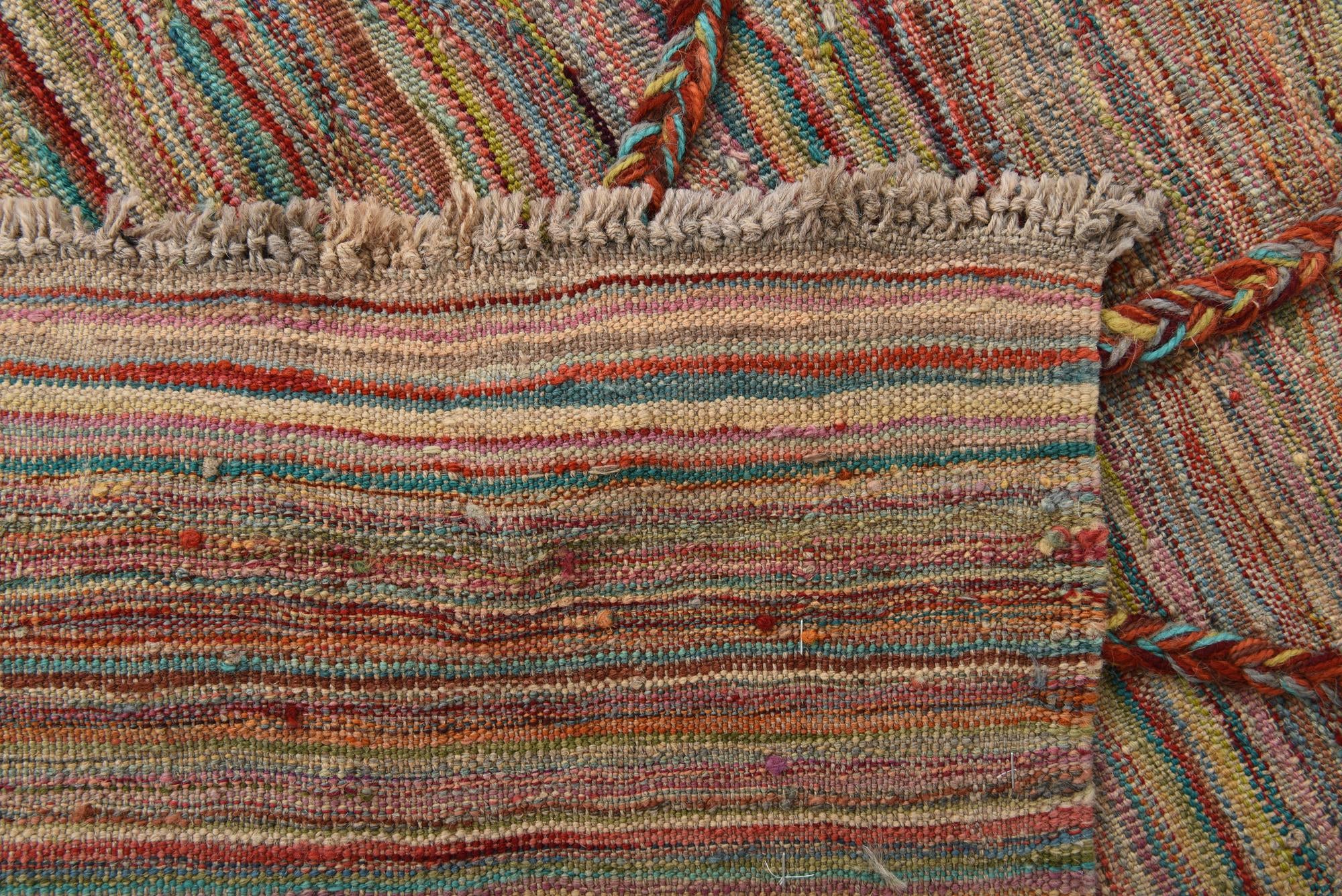 5' 8 x 7' 1 Hand Woven Kilim Modern Wool Rug