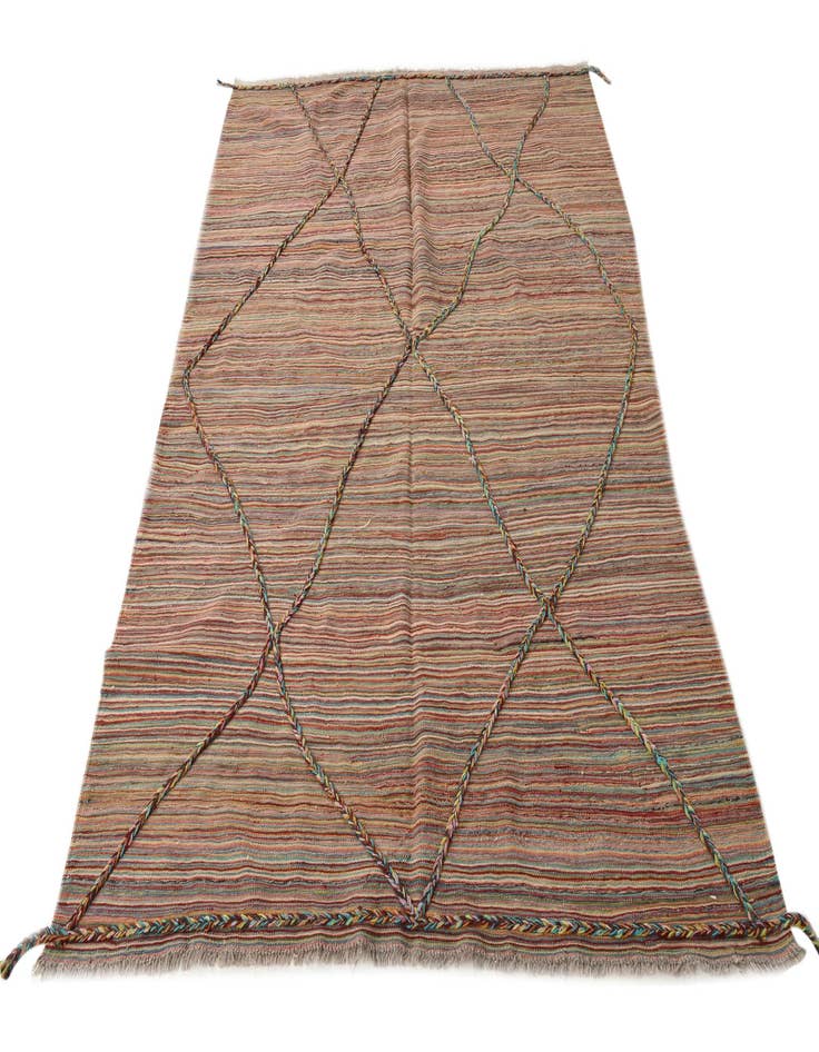 Detail image of 5' 7 x 8'  Hand Woven Kilim Modern Wool Rug