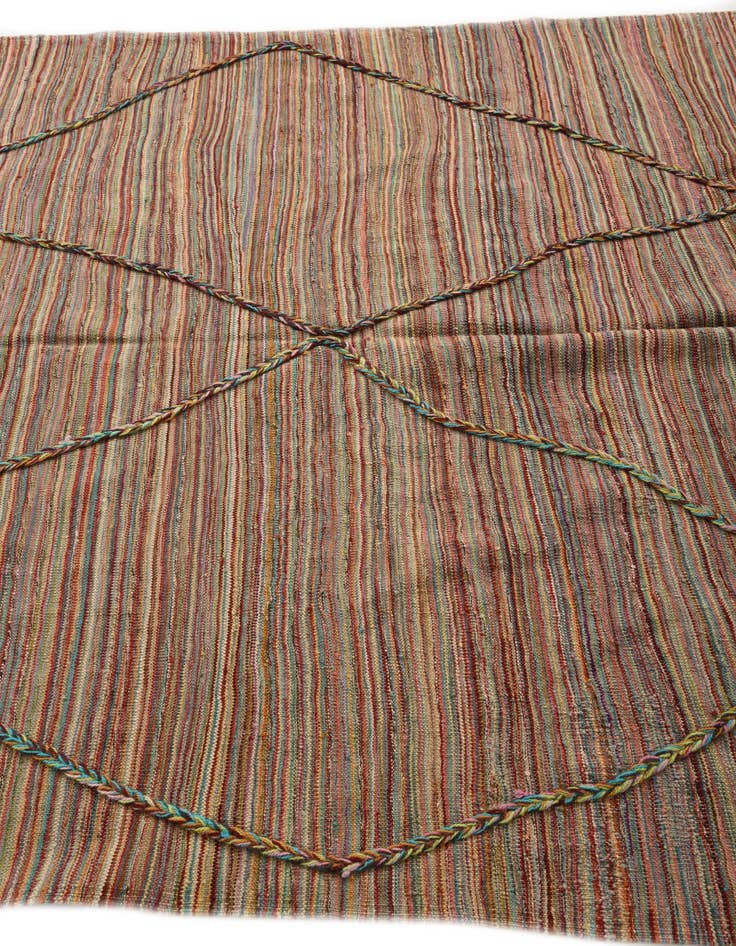 Detail image of 5' 7 x 8'  Hand Woven Kilim Modern Wool Rug