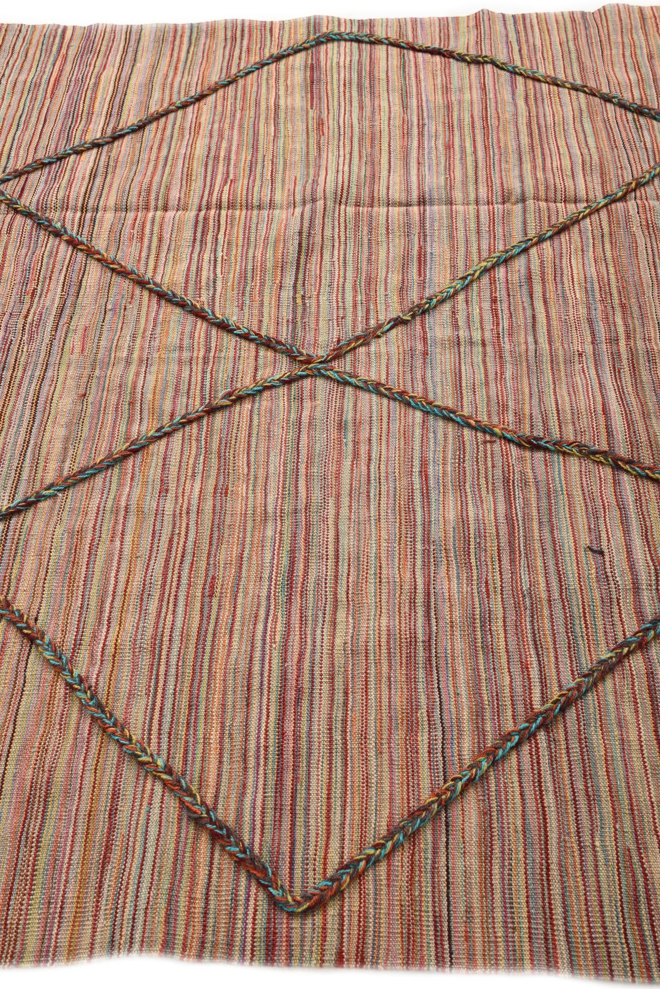 5' 4 x 7' 4 Hand Woven Kilim Modern Wool Rug