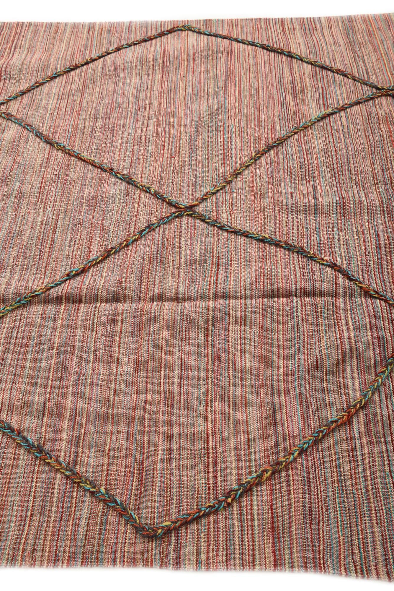 5' 8 x 7' 8 Hand Woven Kilim Modern Wool Rug