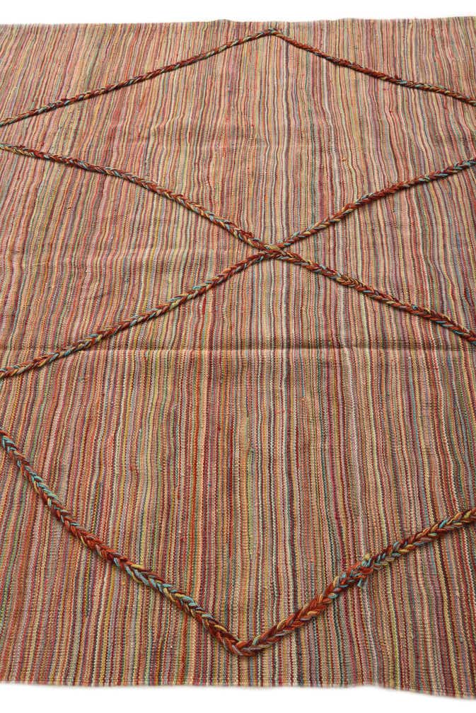5' 8 x 8' Hand Woven Kilim Modern Wool Rug