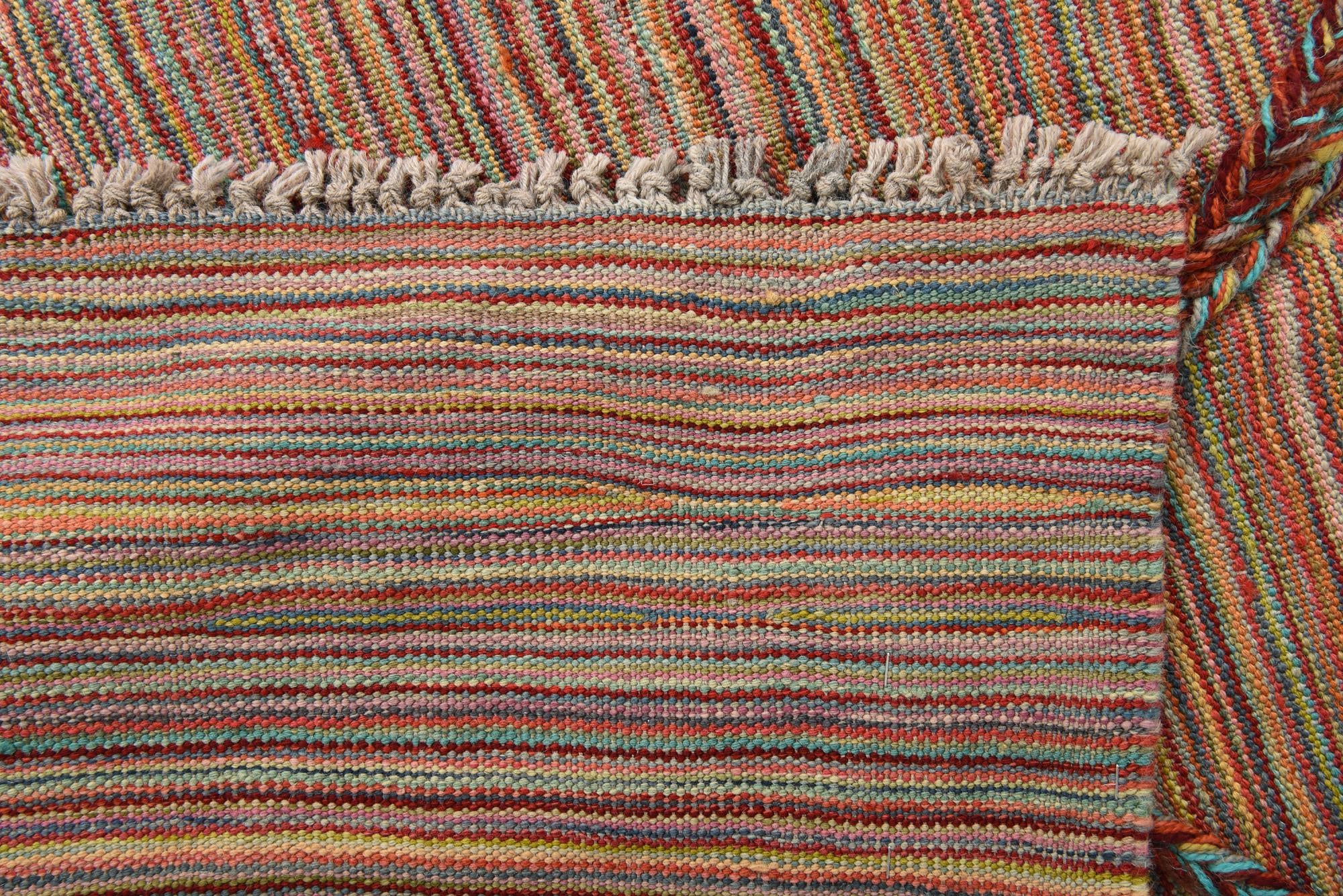 5' 8 x 8' Hand Woven Kilim Modern Wool Rug