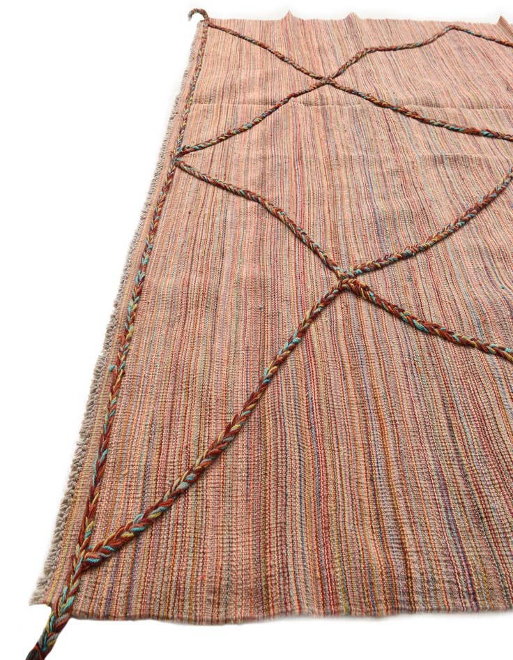 Detail image of 5' 10 x 8' 5 Hand Woven Kilim Modern Wool Rug