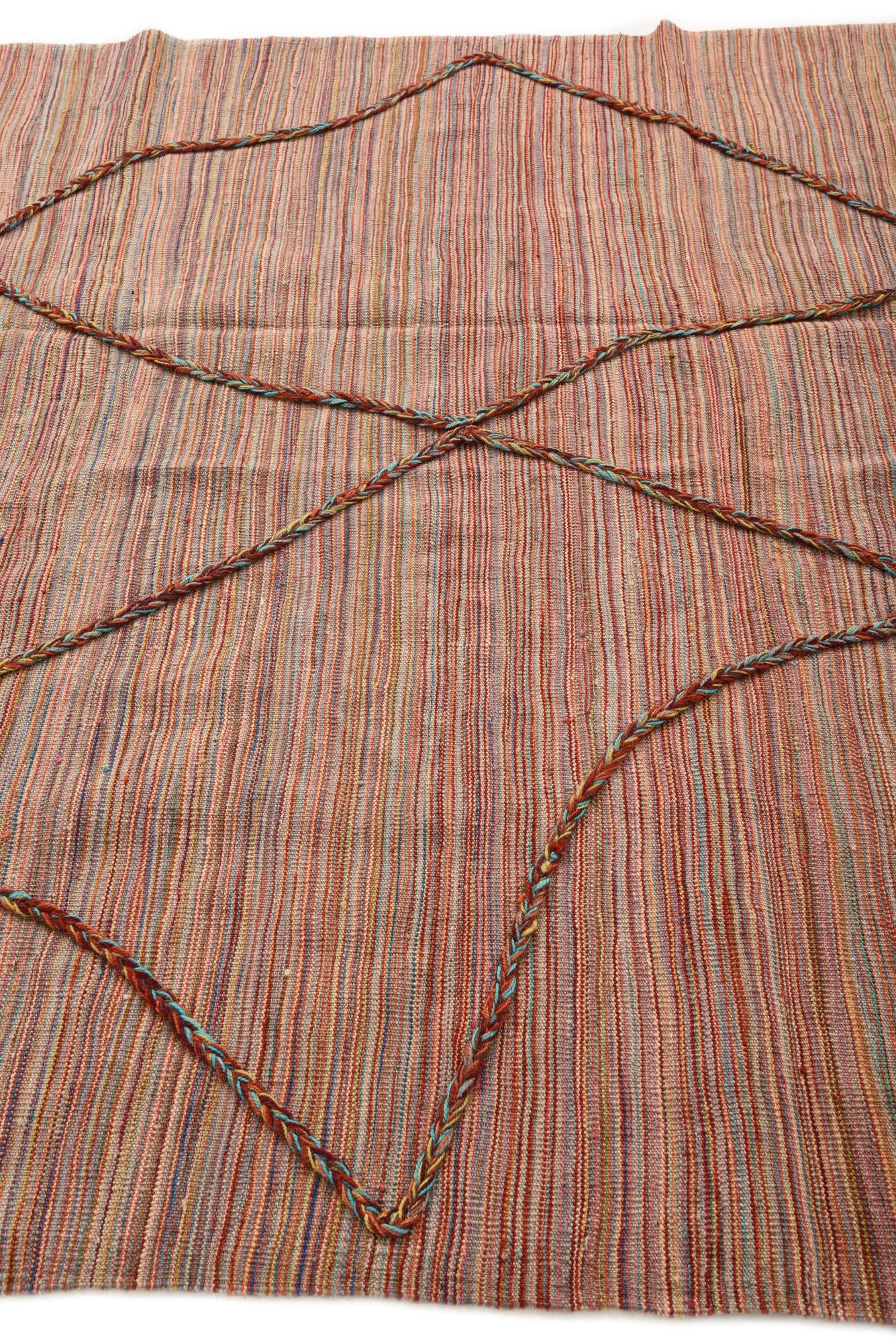 5' 10 x 8' 5 Hand Woven Kilim Modern Wool Rug