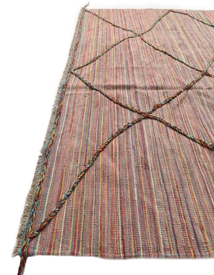 Detail image of 6' x 7' 10  Hand Woven Kilim Modern Wool Rug
