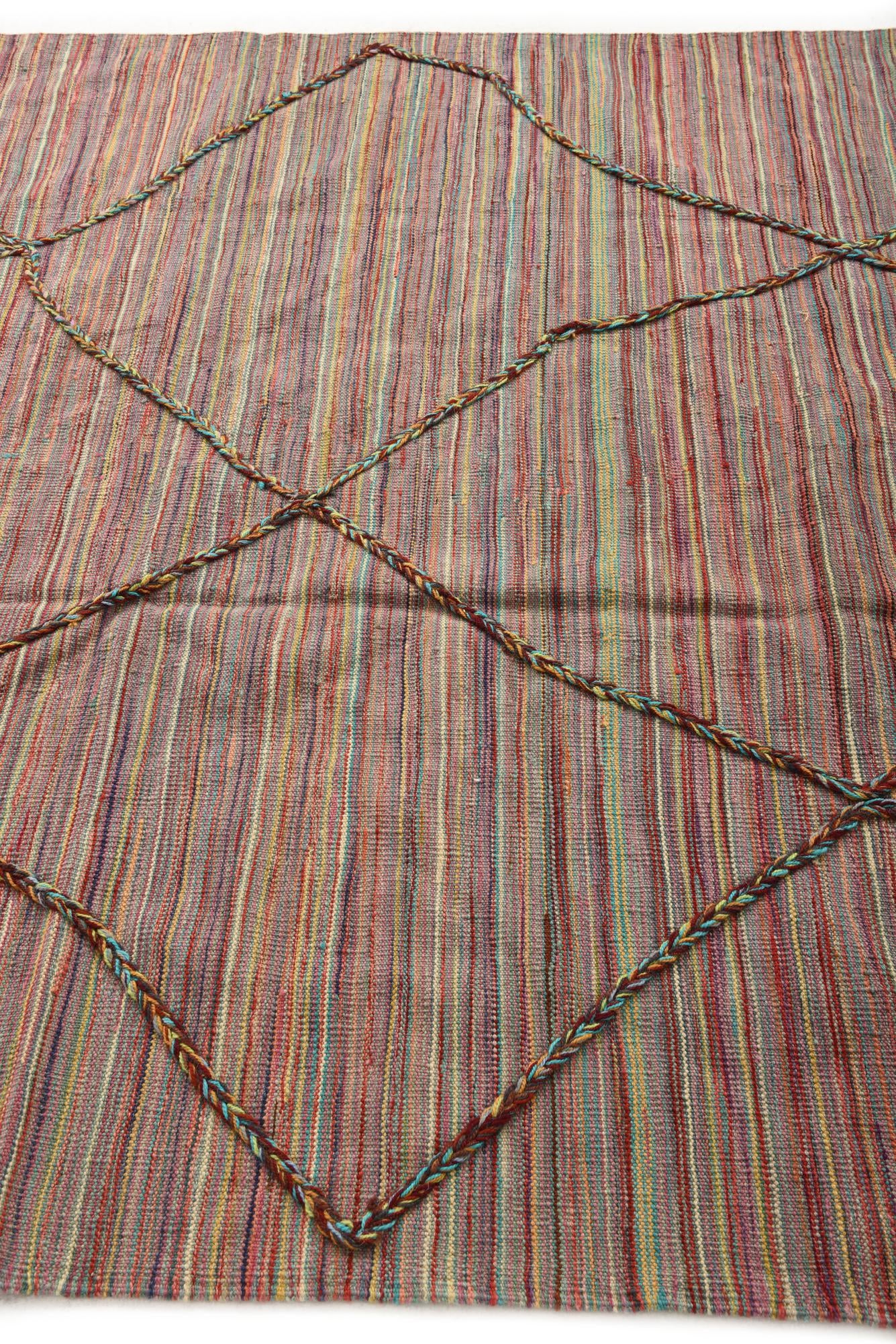 6' x 7' 10 Hand Woven Kilim Modern Wool Rug