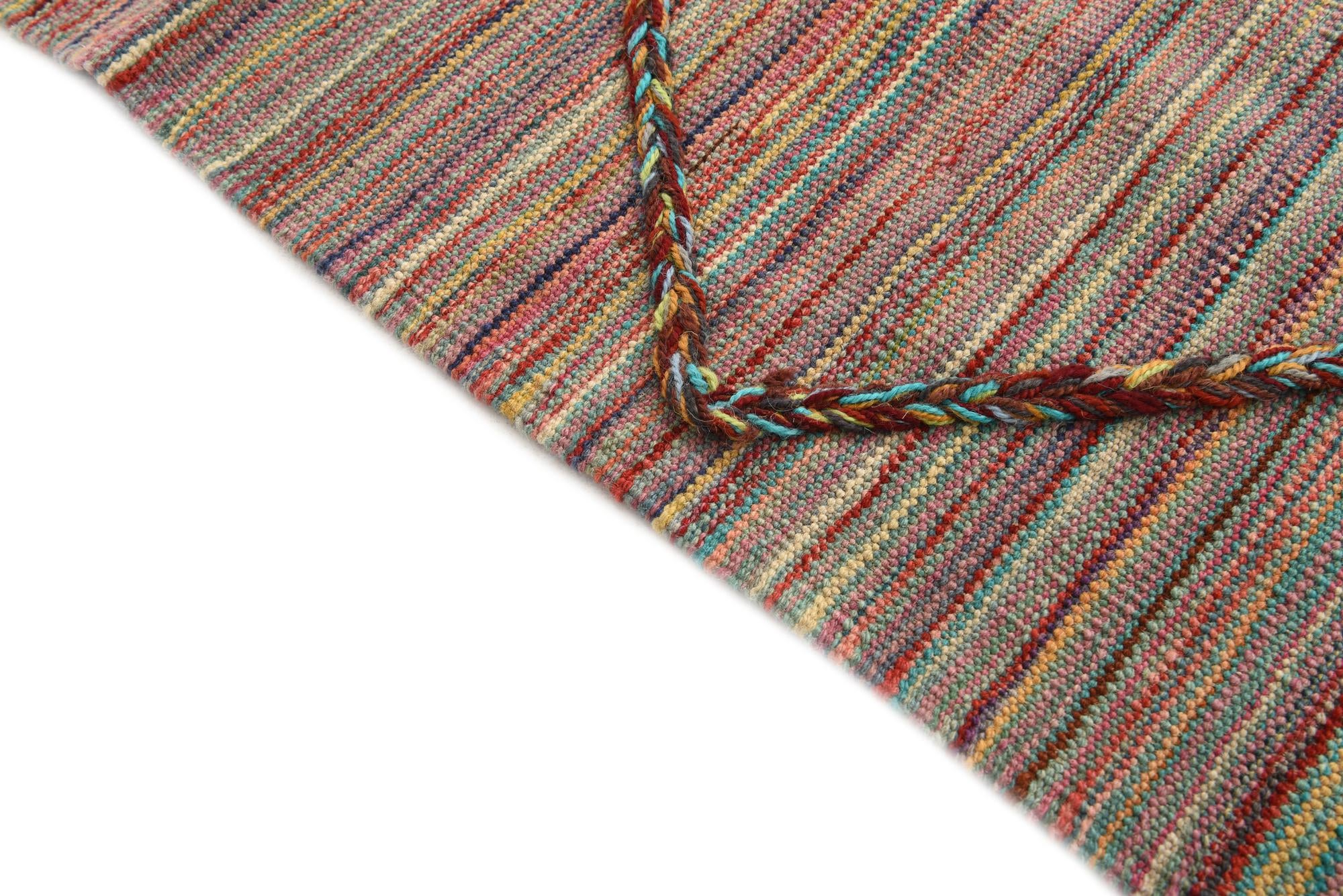 6' x 7' 10 Hand Woven Kilim Modern Wool Rug