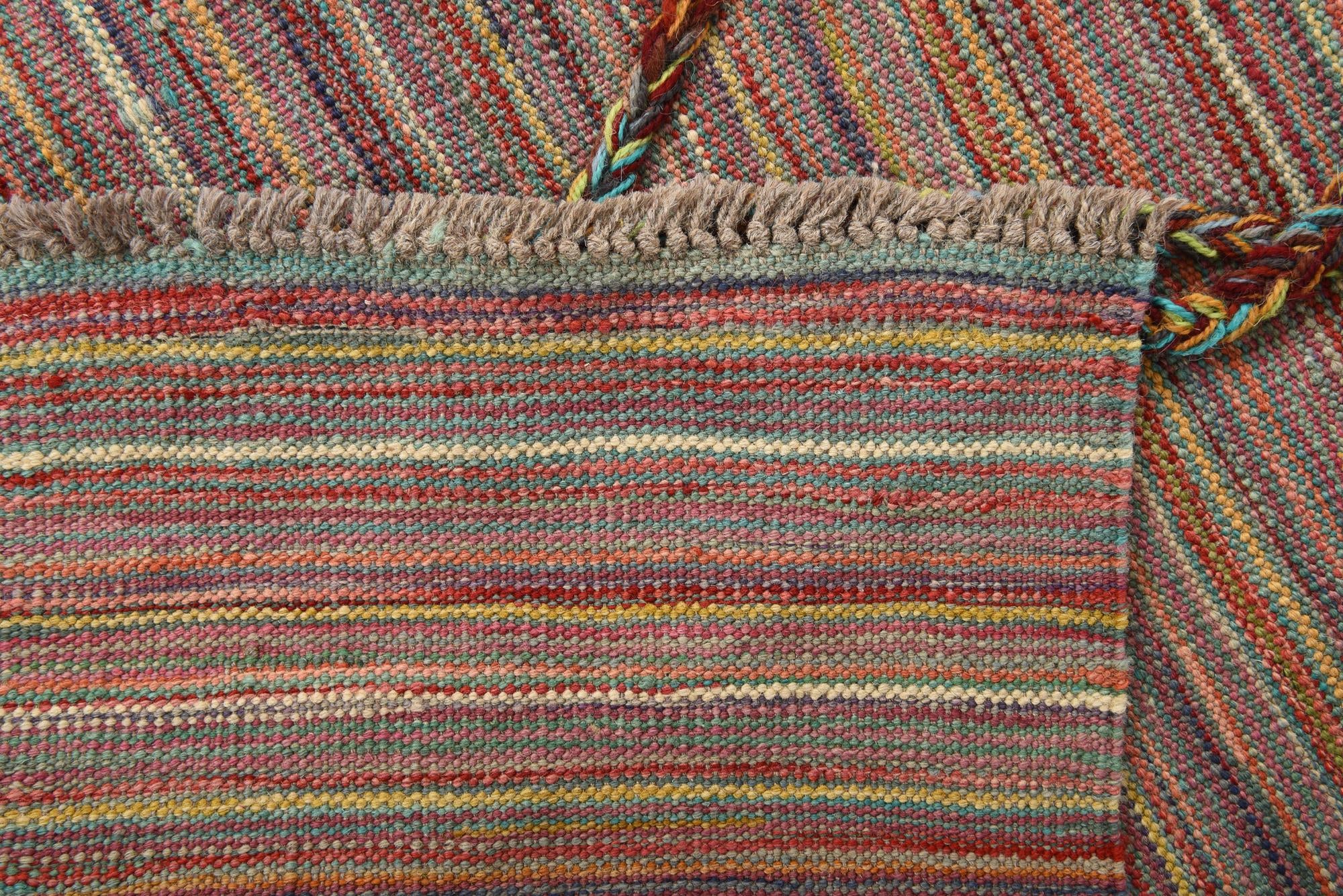 6' x 7' 10 Hand Woven Kilim Modern Wool Rug