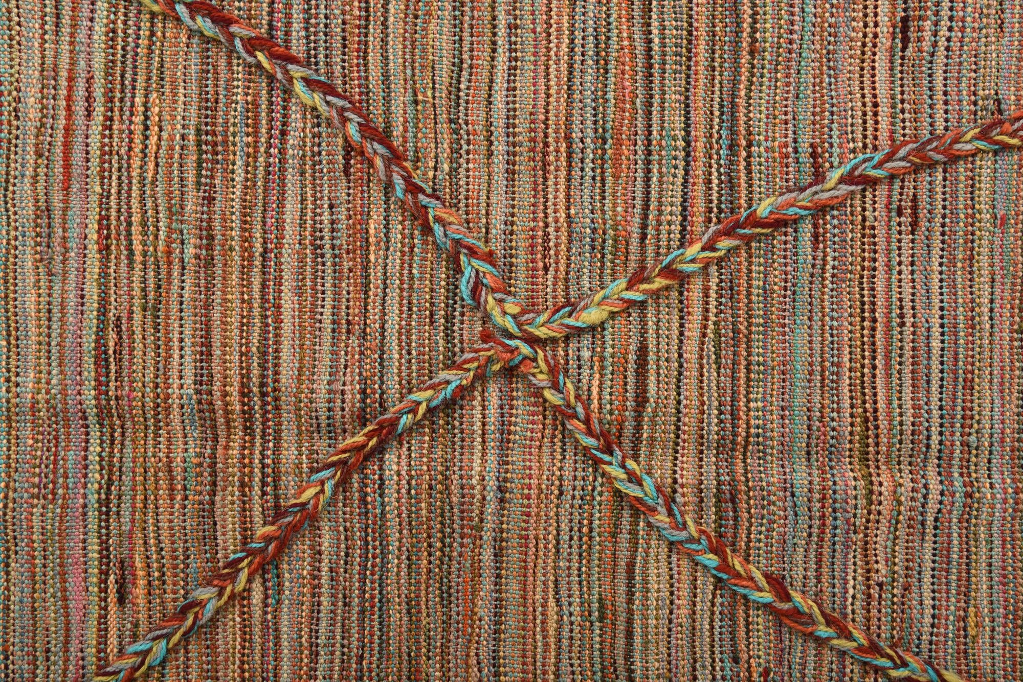 4' 4 x 6' 6 Hand Woven Kilim Modern Wool Rug