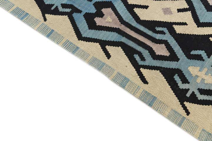 6' 2 x 7' 8 Hand Woven Kilim Modern Wool Rug