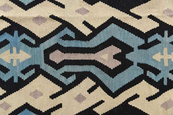 6' 2 x 7' 8 Hand Woven Kilim Modern Wool Rug