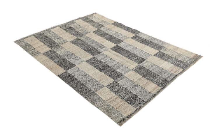4' 10 x 6' 4 Hand Woven Kilim Modern Wool Rug