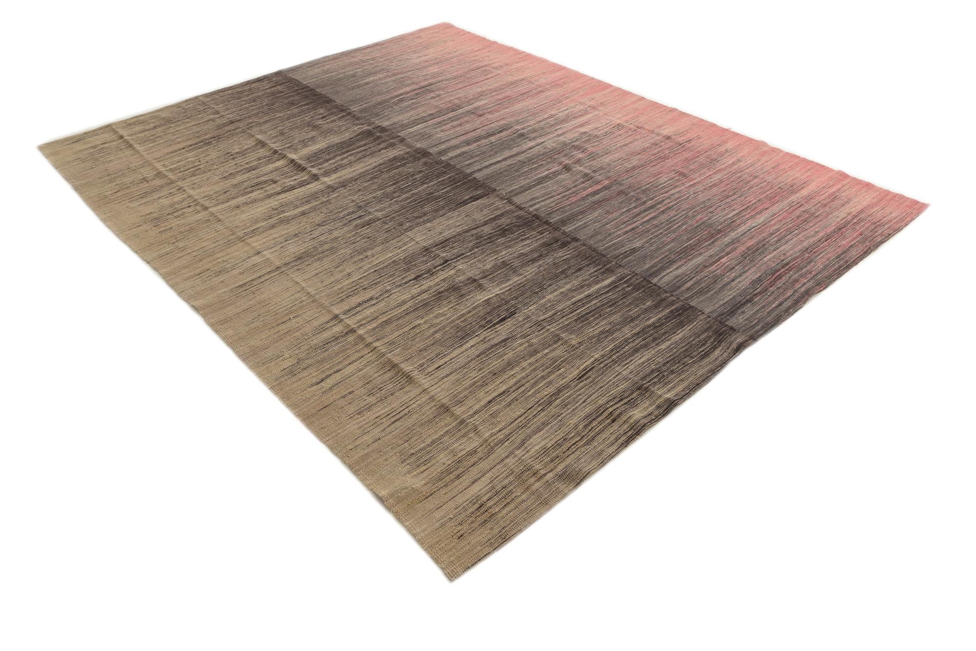 8' x 9' 7 Hand Woven Kilim Modern Wool Rug