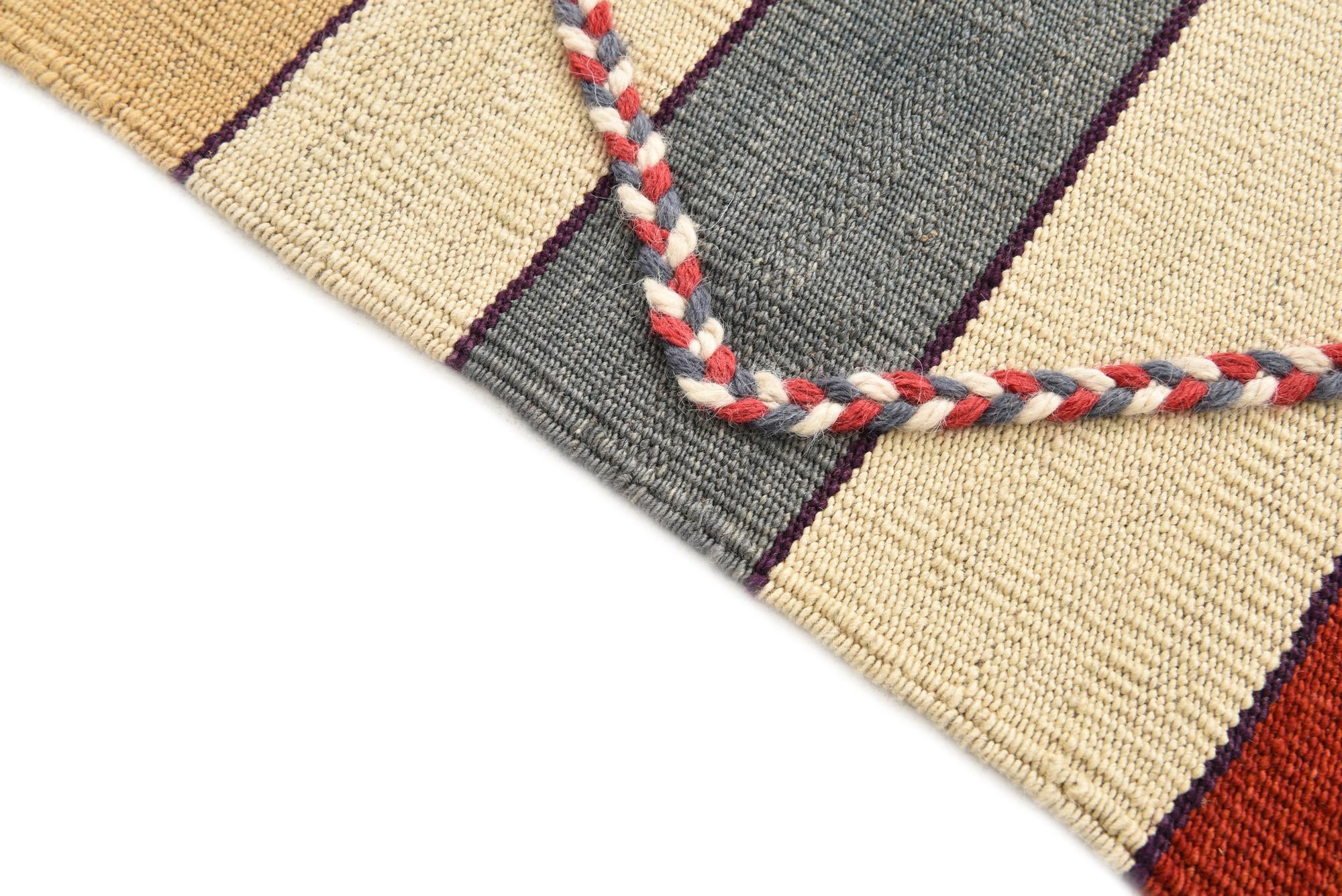4' 8 x 6' 2 Hand Woven Kilim Modern Wool Rug