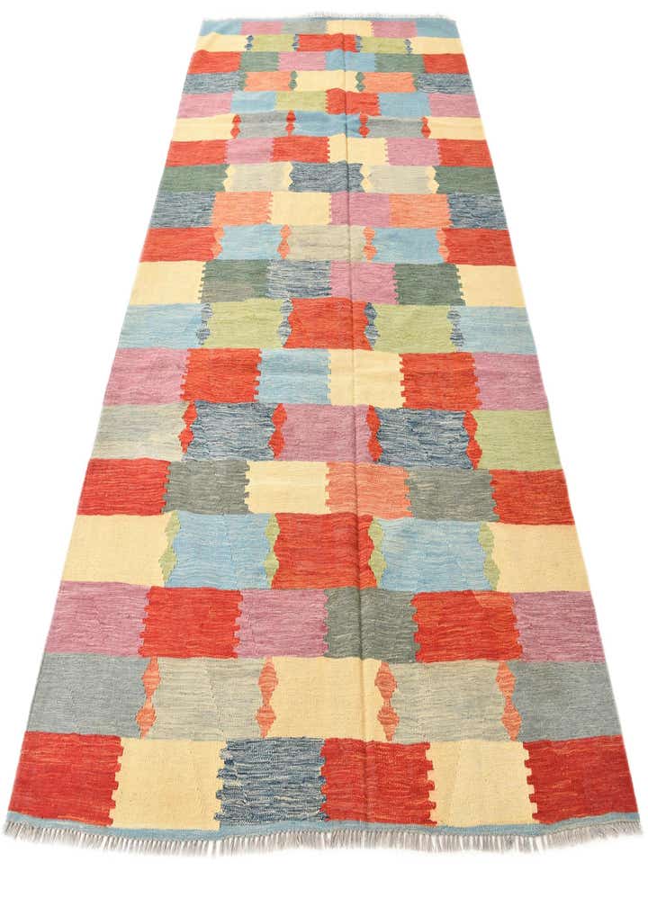 6' 6 x 9' 10 Hand Woven Kilim Modern Wool Rug