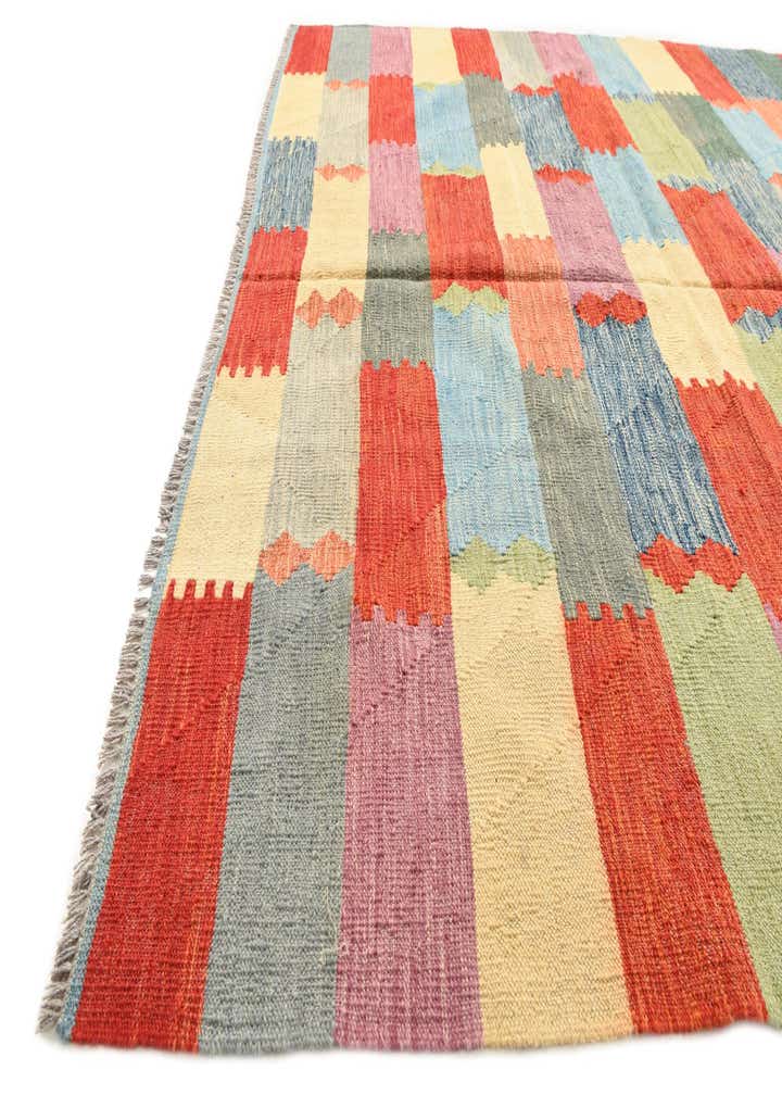 6' 6 x 9' 10 Hand Woven Kilim Modern Wool Rug