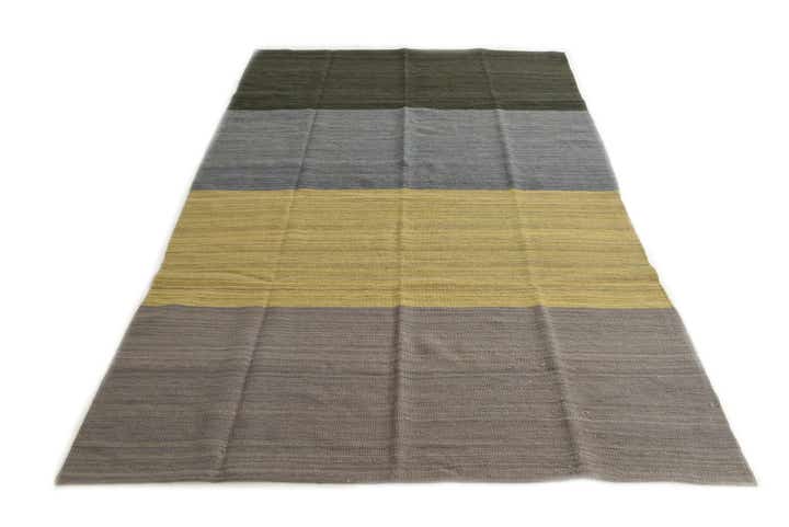 5' x 7' 10 Hand Woven Kilim Modern Wool Rug