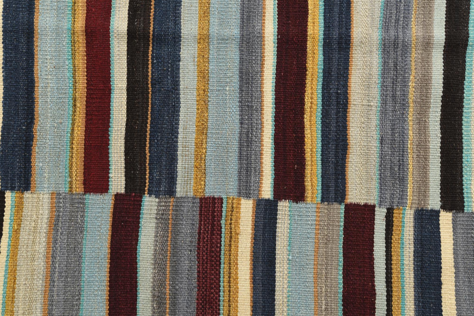 4' 8 x 6' 2 Hand Woven Kilim Modern Wool Rug