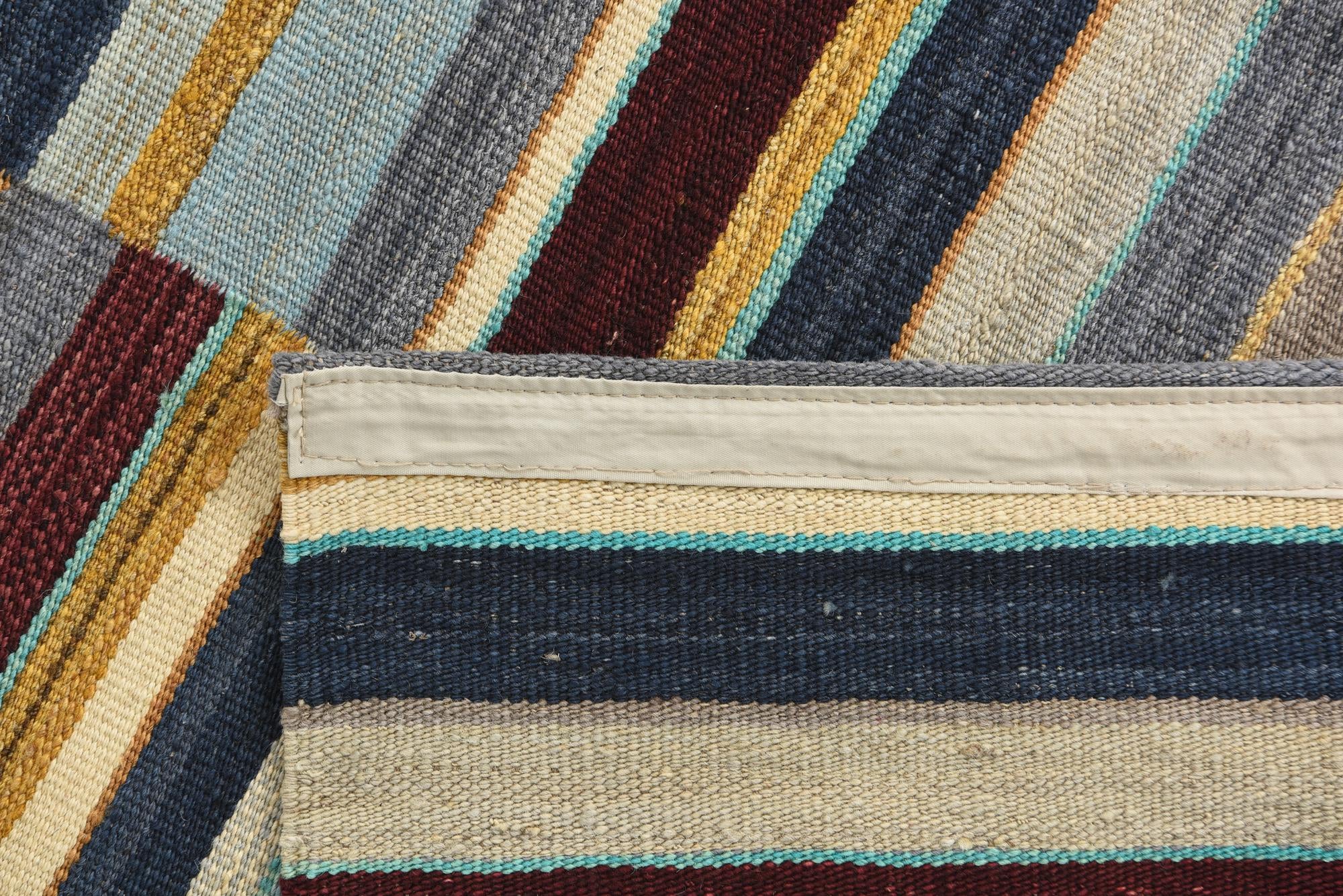 4' 8 x 6' 2 Hand Woven Kilim Modern Wool Rug