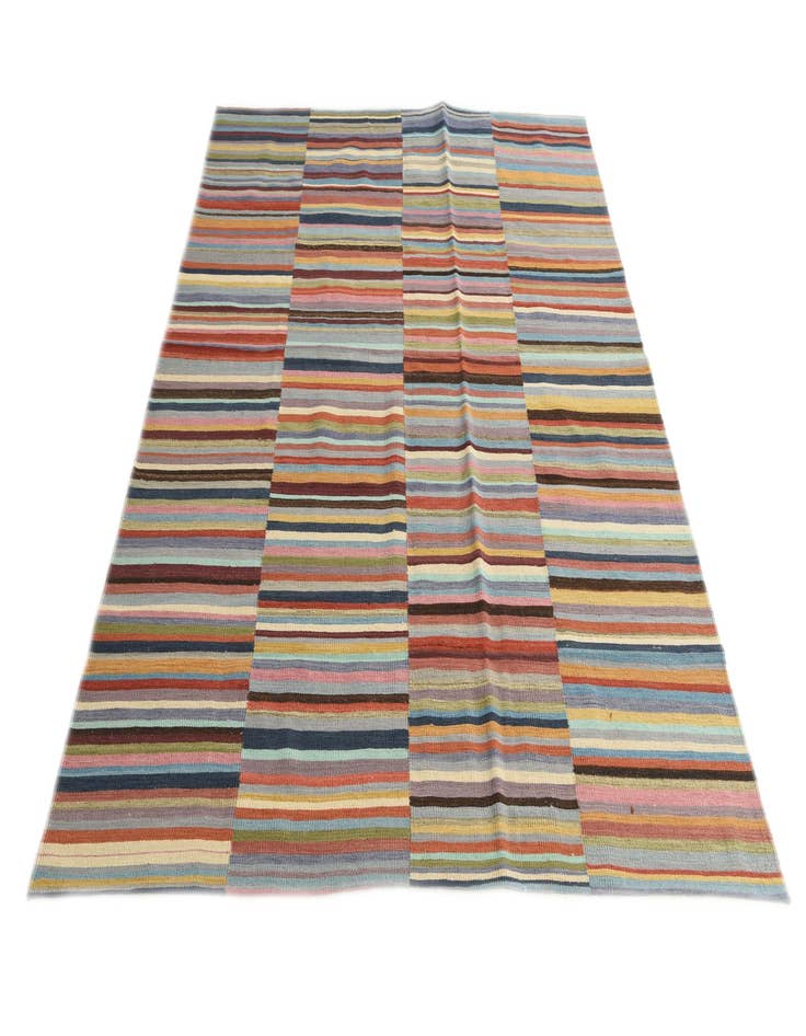 Detail image of 6' x 7' 9 Hand Woven Kilim Modern Wool Rug