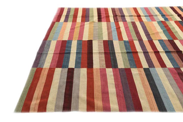 8' 2 x 11' 1 Hand Woven Kilim Modern Wool Rug