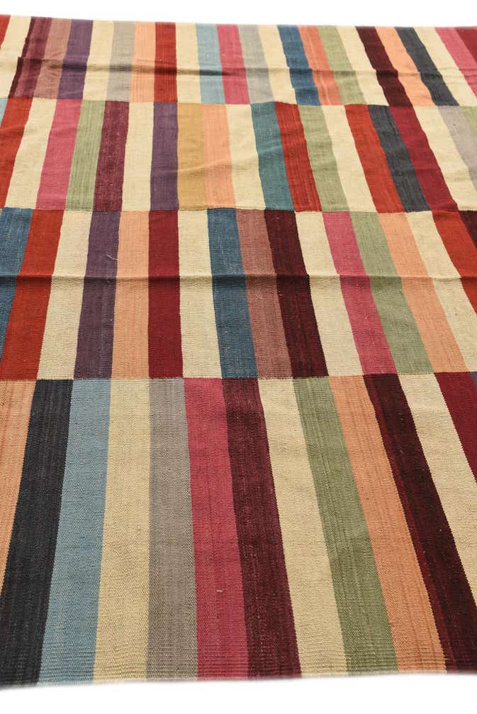 8' 2 x 11' 1 Hand Woven Kilim Modern Wool Rug