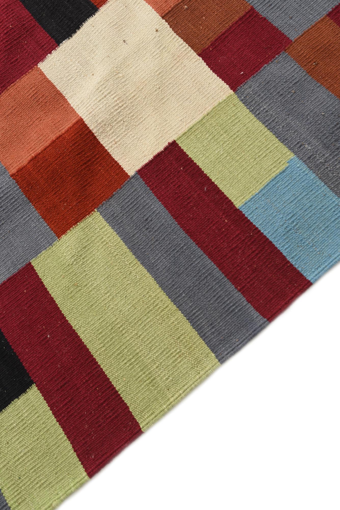 6' 10 x 9' 10 Hand Woven Kilim Modern Wool Rug