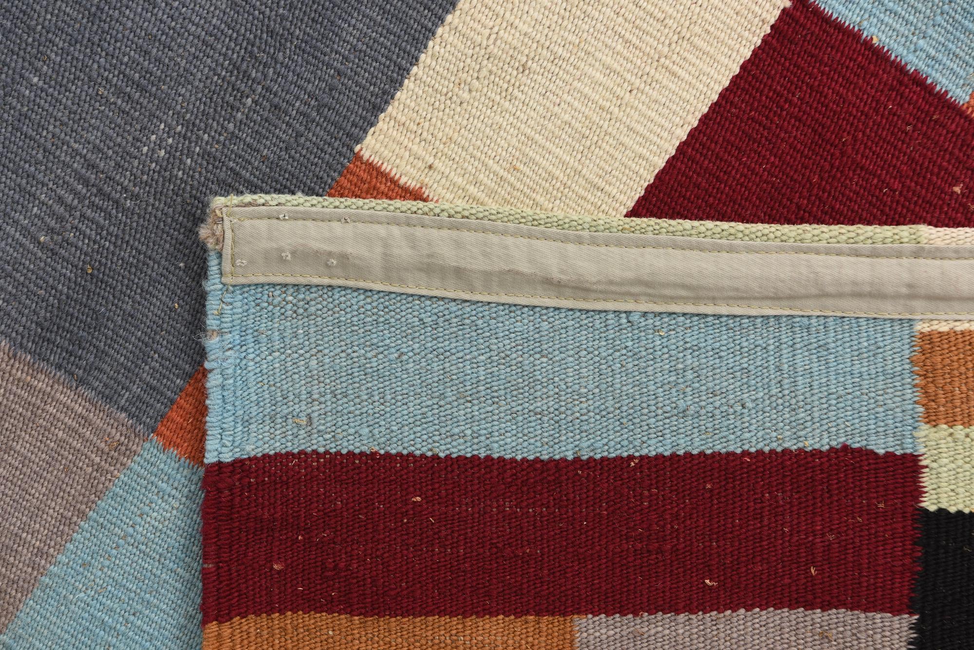 6' 10 x 9' 10 Hand Woven Kilim Modern Wool Rug