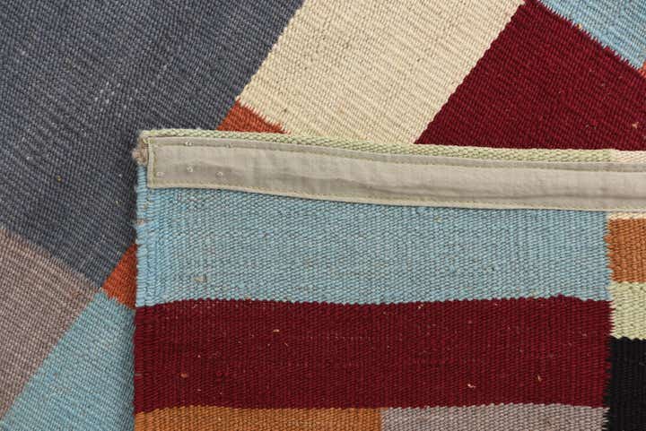 6' 10 x 9' 10 Hand Woven Kilim Modern Wool Rug