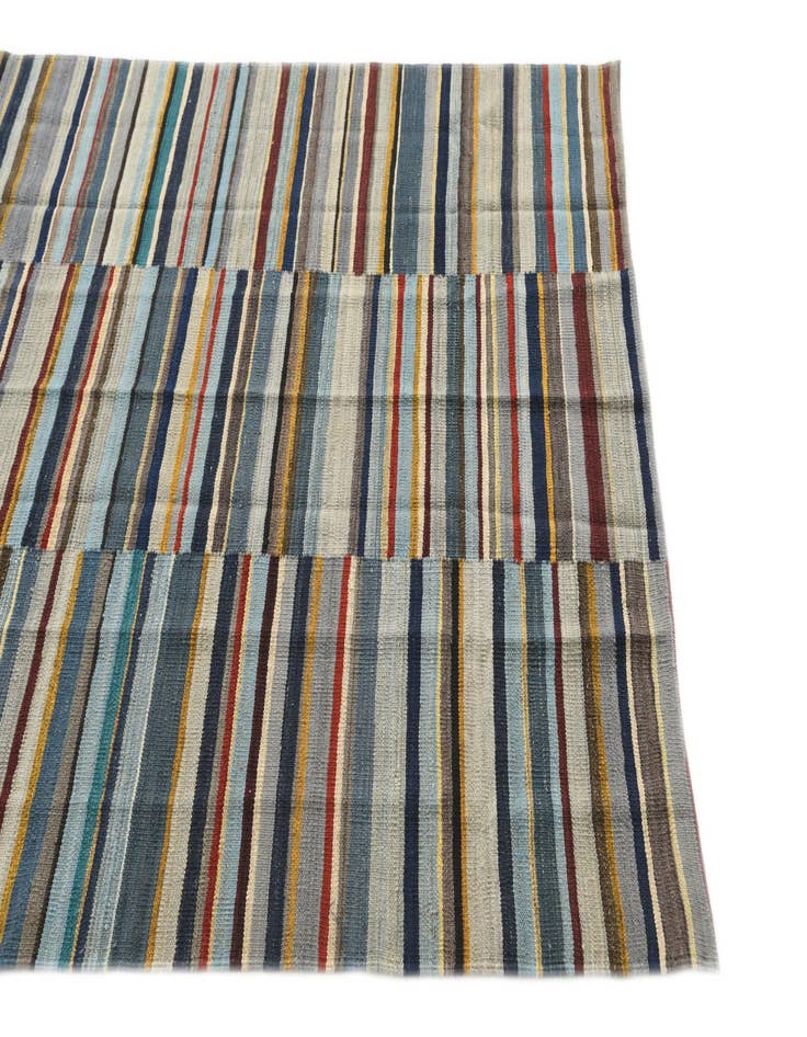 Detail image of 4' 8 x 6' 5  Hand Woven Kilim Modern Wool Rug