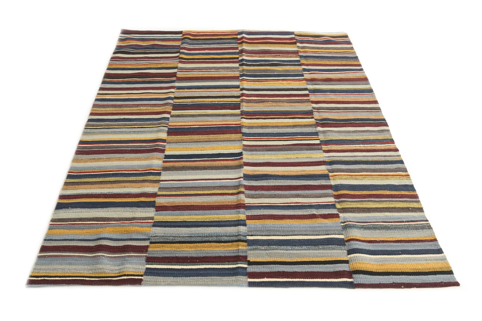 4' 9 x 6' 5 Hand Woven Kilim Modern Wool Rug