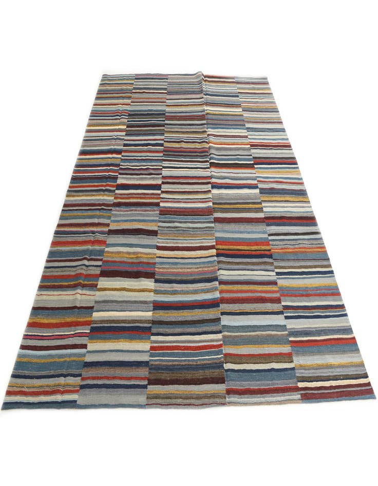 Detail image of 8' 3 x 9' 9  Hand Woven Kilim Modern Wool Rug