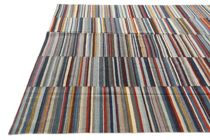 8' 3 x 9' 9 Hand Woven Kilim Modern Wool Rug