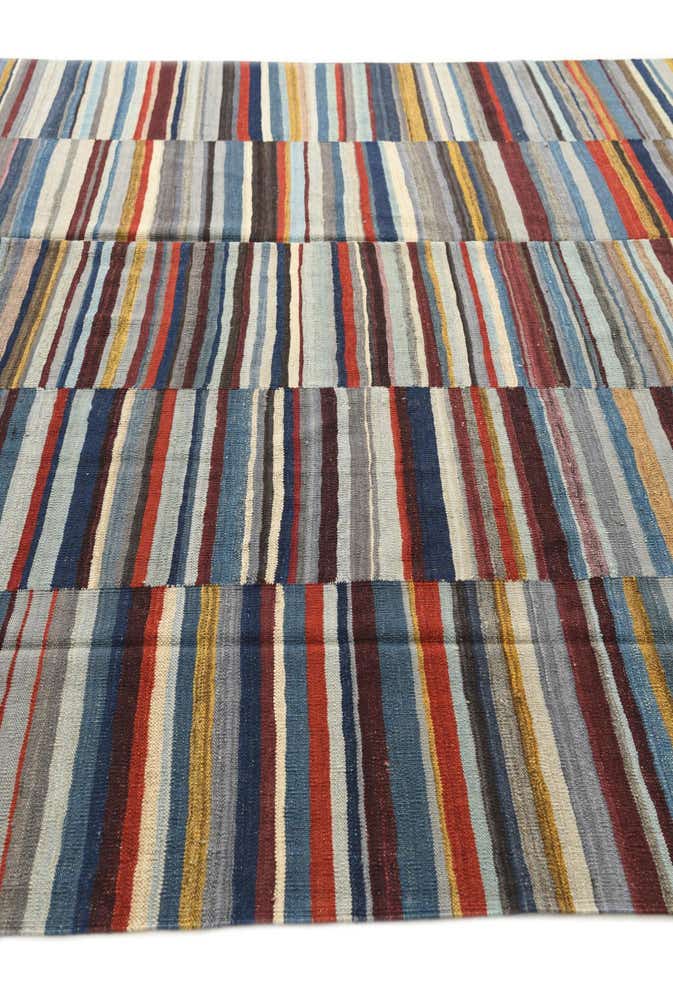 8' 3 x 9' 9 Hand Woven Kilim Modern Wool Rug